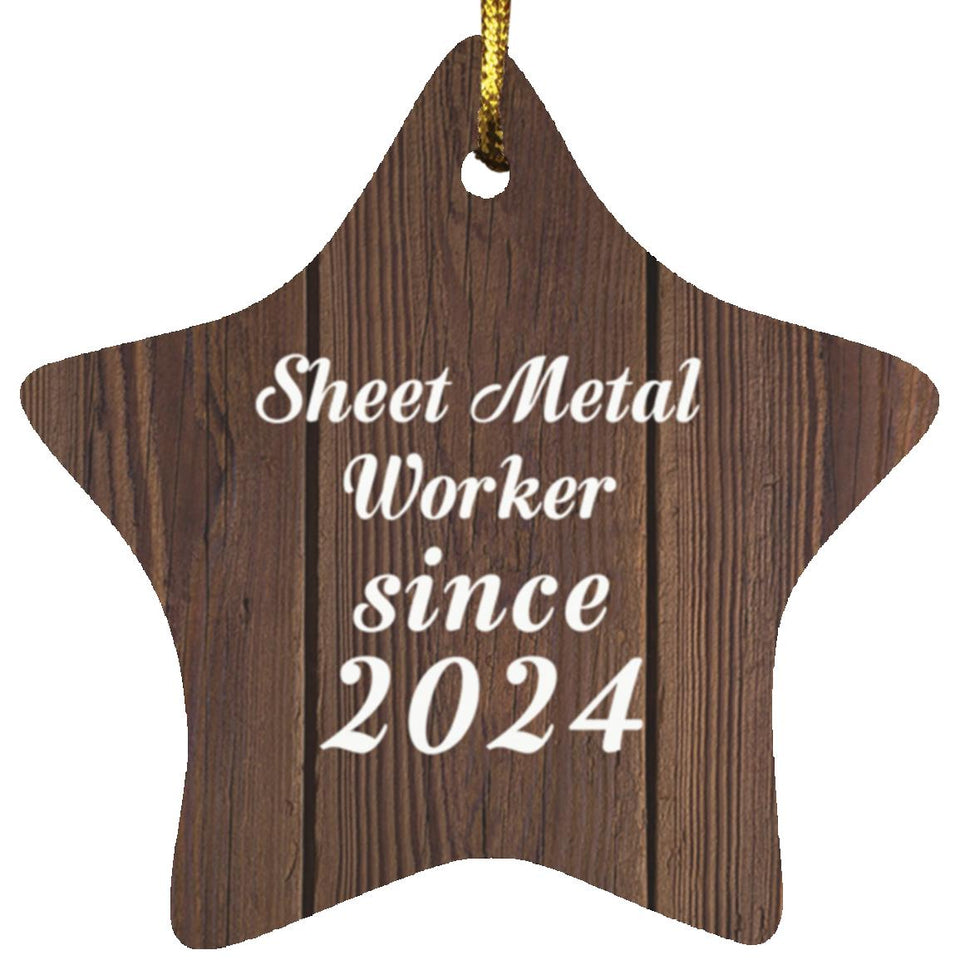 Sheet Metal Worker Since 2024 - Star Ornament D