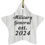 Military General Established Est. 2024 - Star Ornament F