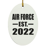 Air Force Established EST. 2022 - Oval Ornament