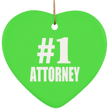 Number One #1 Attorney - Heart Ornament