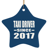 Taxi Driver Since 2017 - Star Ornament