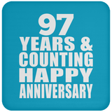 Happy 97th Anniversary 97 Years & Counting - Drink Coaster