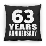 63rd Anniversary 63 Years - Throw Pillow Black