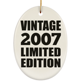 17th Birthday Vintage 2007 Limited Edition - Oval Ornament