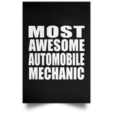 Most Awesome Automobile Mechanic - Poster Portrait