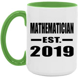 Mathematician Established EST. 2019 - 15oz Accent Mug Green