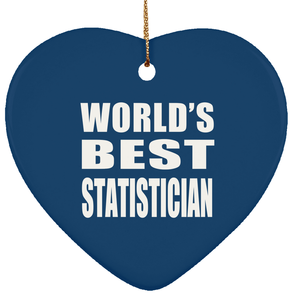 World's Best Statistician - Heart Ornament