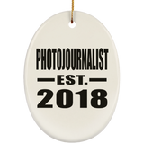 Photojournalist Established EST. 2018 - Oval Ornament