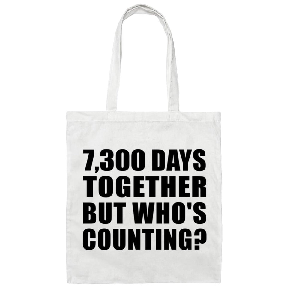 20th Anniversary 7,300 Days Together Who's Counting - Tote Bag White