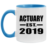 Actuary Established EST. 2019 - 11oz Accent Mug Blue