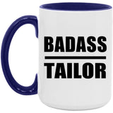 Badass Tailor - 15oz Accent Mug Purple