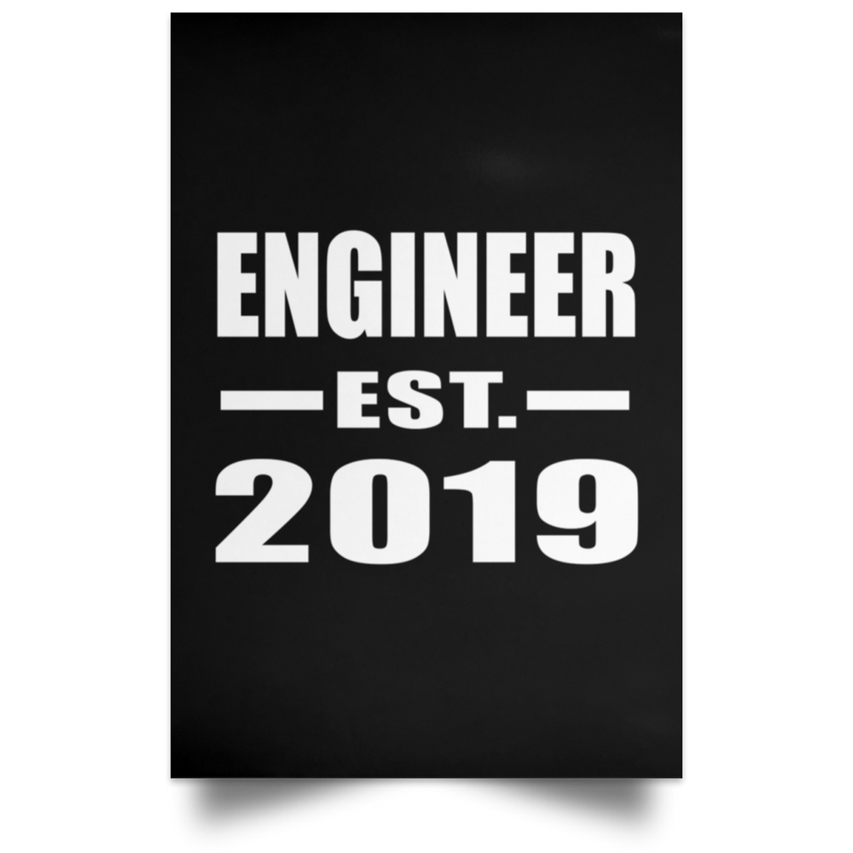 Engineer Established EST. 2019 - Poster Portrait