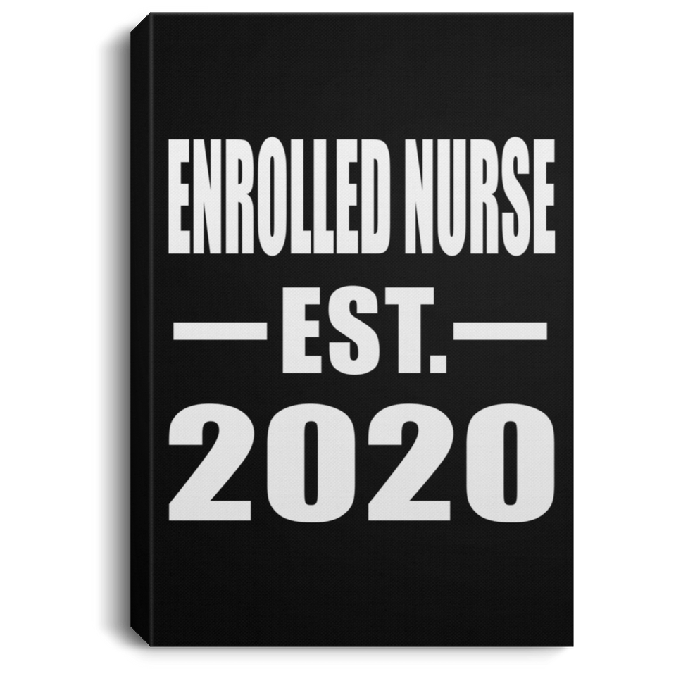 Enrolled Nurse Established EST. 2020 - Canvas Portrait