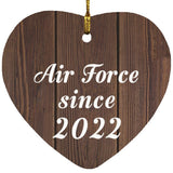 Air Force Since 2022 - Heart Ornament D