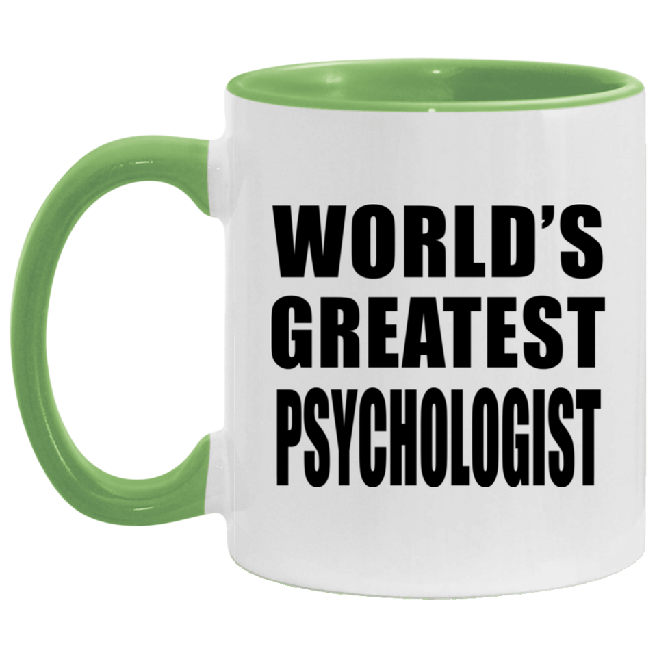 World's Greatest Psychologist - 11oz Accent Mug Green