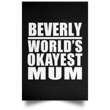 Beverly World's Okayest Mum - Poster Portrait