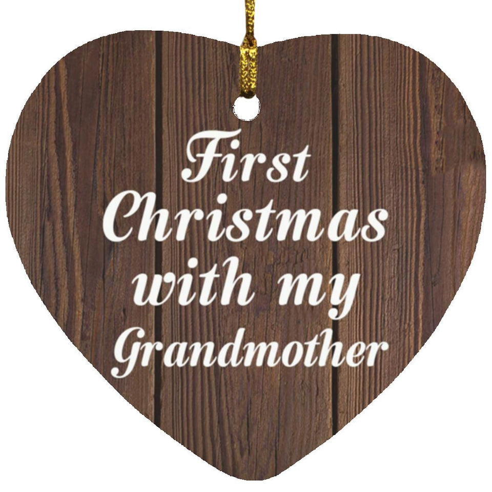 First Christmas With My Grandmother - Heart Ornament D