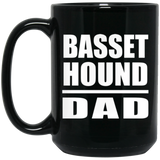 Basset Hound Dad - 15oz Coffee Mug Black