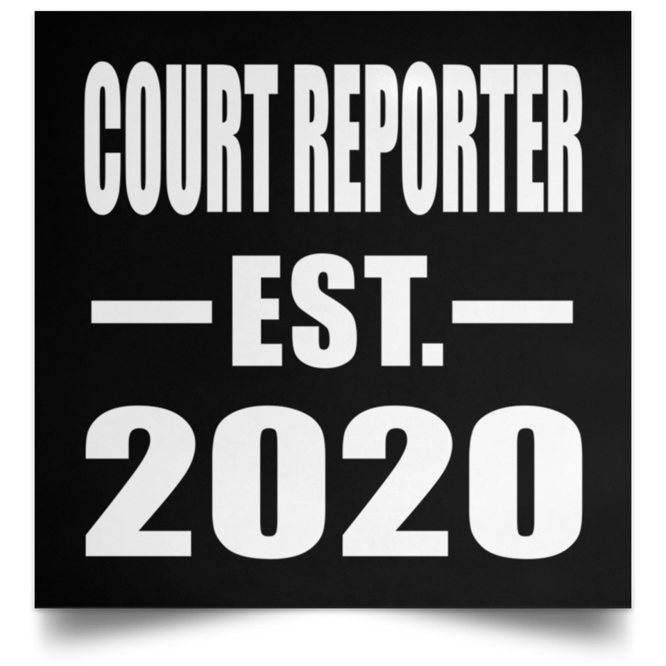 Court Reporter Established EST. 2020 - Poster Square