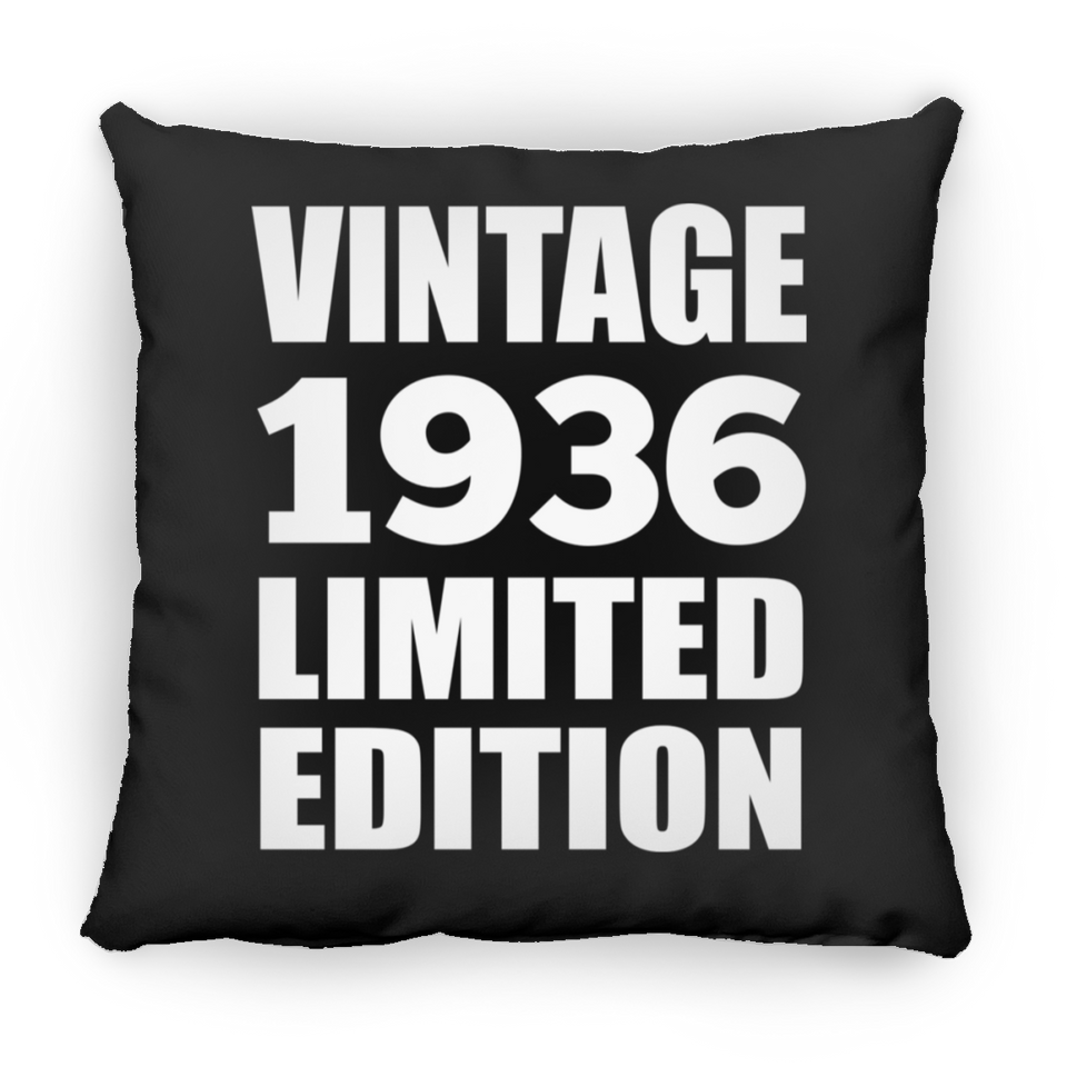 88th Birthday Vintage 1936 Limited Edition - Throw Pillow Black