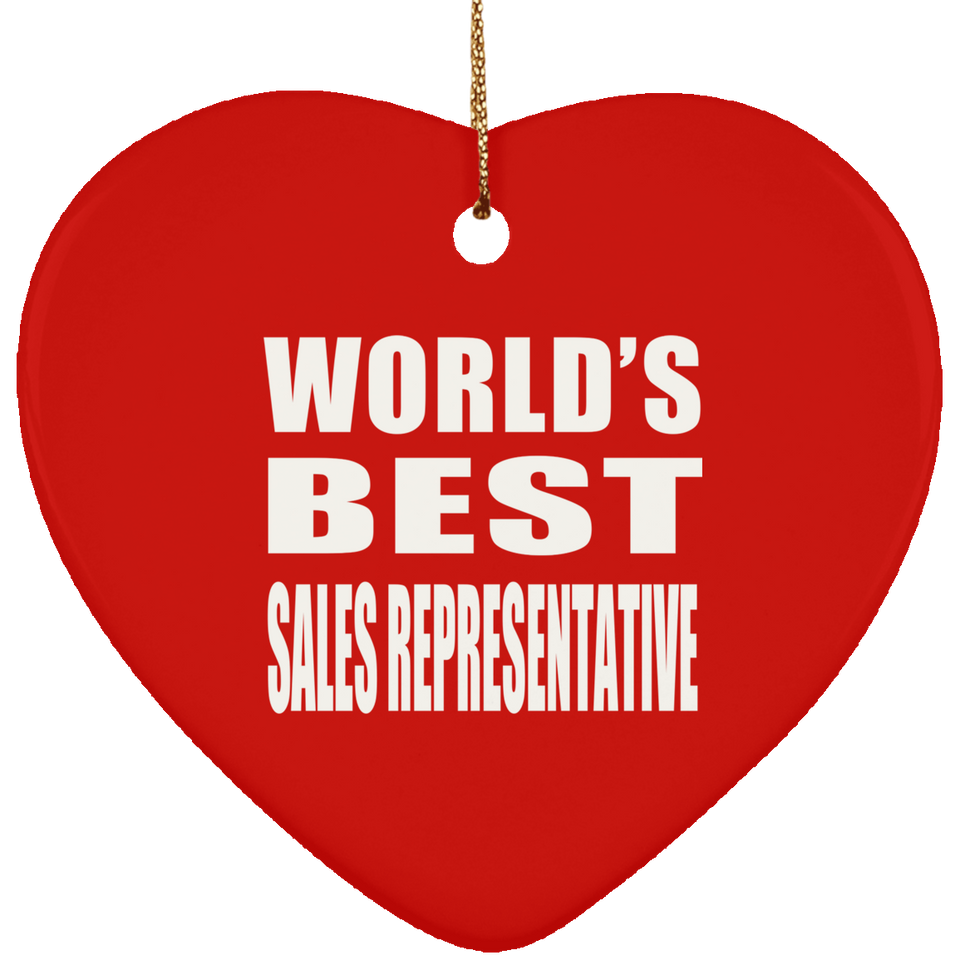 World's Best Sales Representative - Heart Ornament