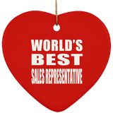 World's Best Sales Representative - Heart Ornament