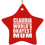 Claudia World's Okayest Mum - Star Ornament