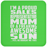 Proud Sales Representative Mom Of Awesome Son - Drink Coaster