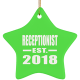Receptionist Established EST. 2018 - Star Ornament