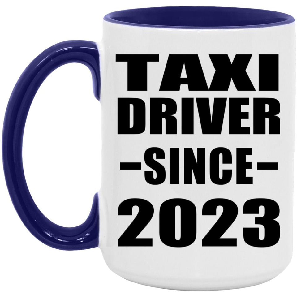Taxi Driver Since 2023 - 15oz Accent Mug Purple