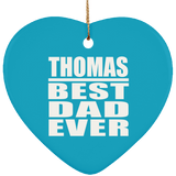 Thomas Best Dad Ever - Heart Ornament