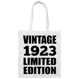 101st Birthday Vintage 1923 Limited Edition - Tote Bag White