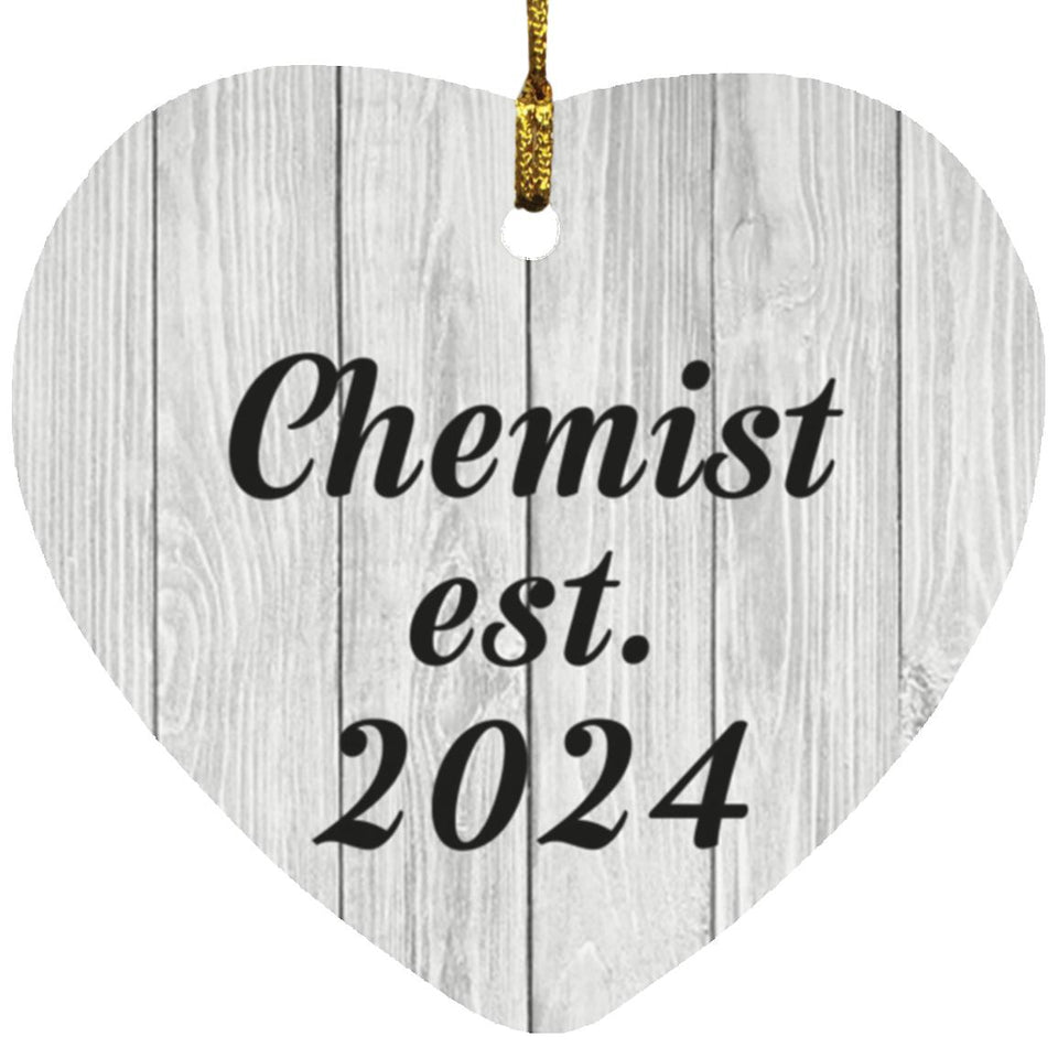 Chemist Established Est. 2024 - Heart Ornament F