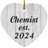 Chemist Established Est. 2024 - Heart Ornament F