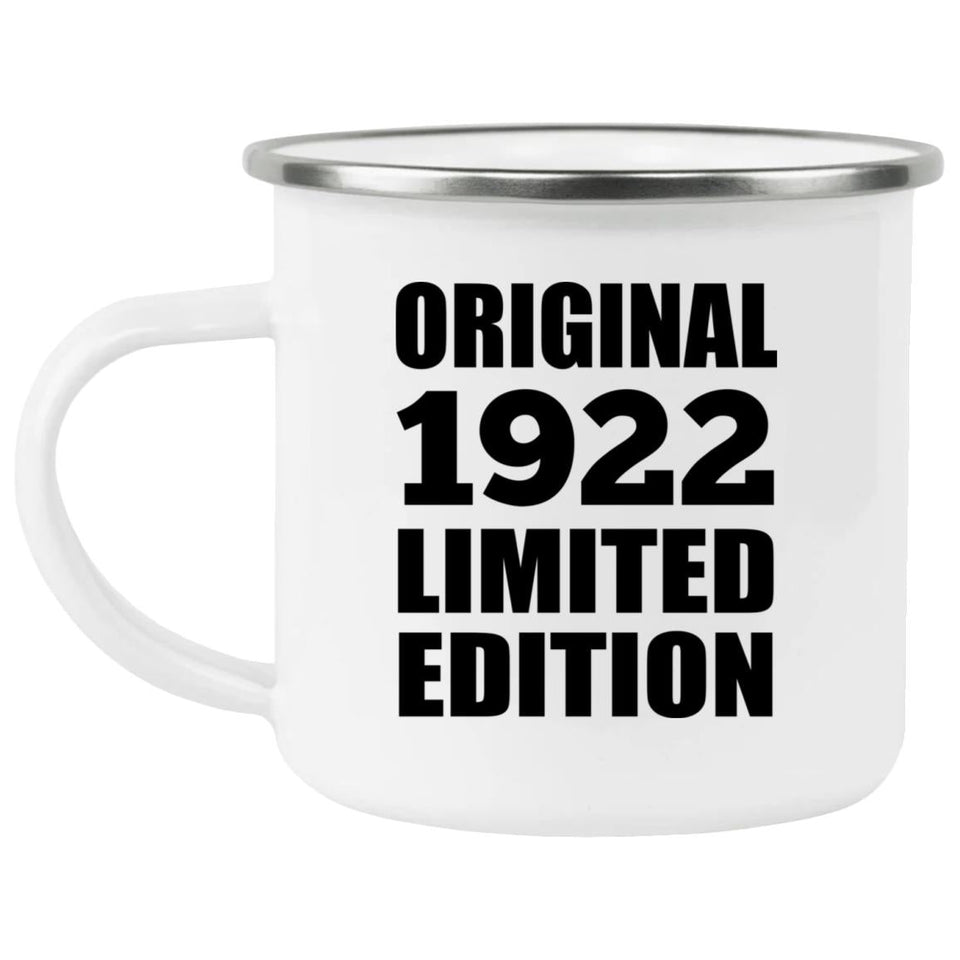 102nd Birthday Original 1922 Limited Edition - 12oz Camping Mug