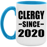 Clergy Since 2020 - 15oz Accent Mug Blue