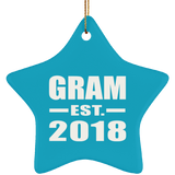 Gram Established EST. 2018 - Star Ornament