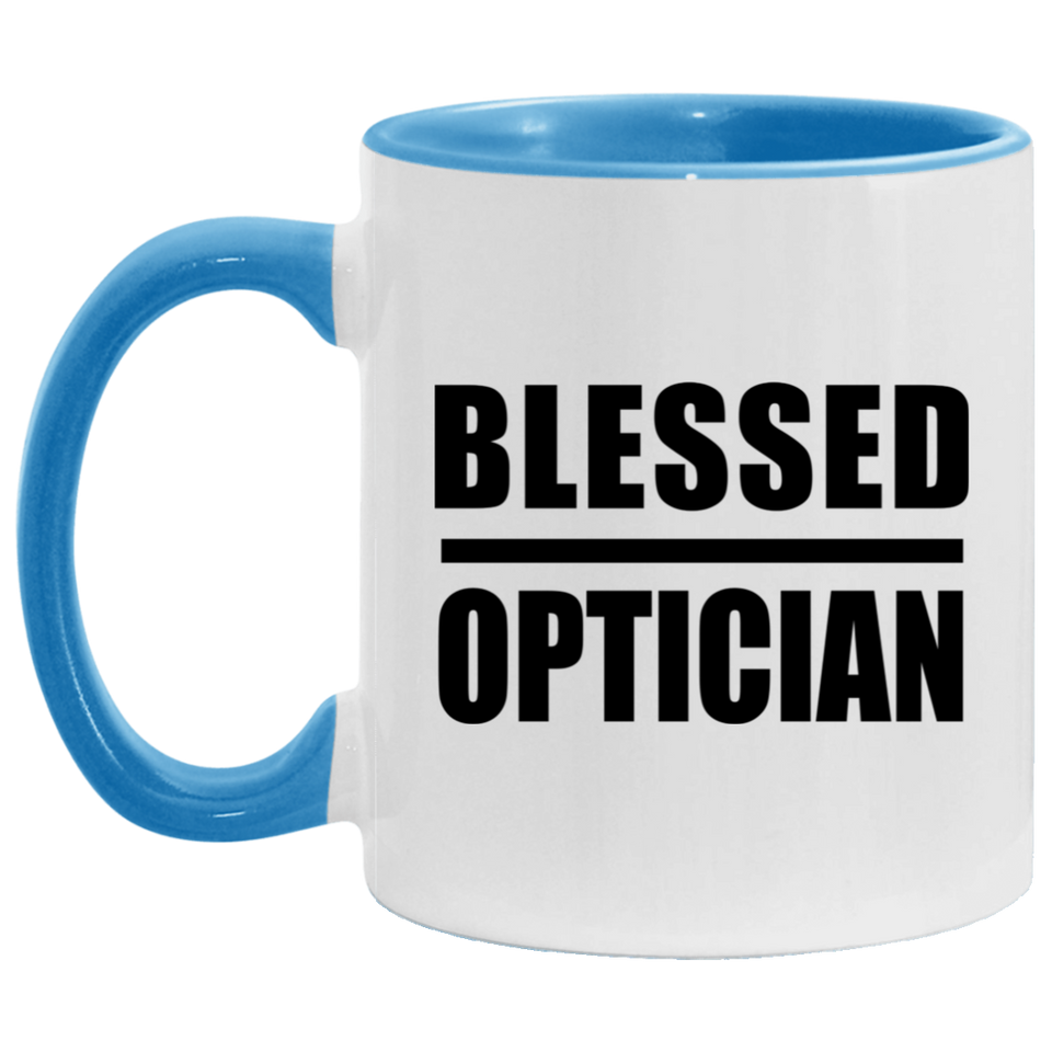 Blessed Optician - 11oz Accent Mug Blue