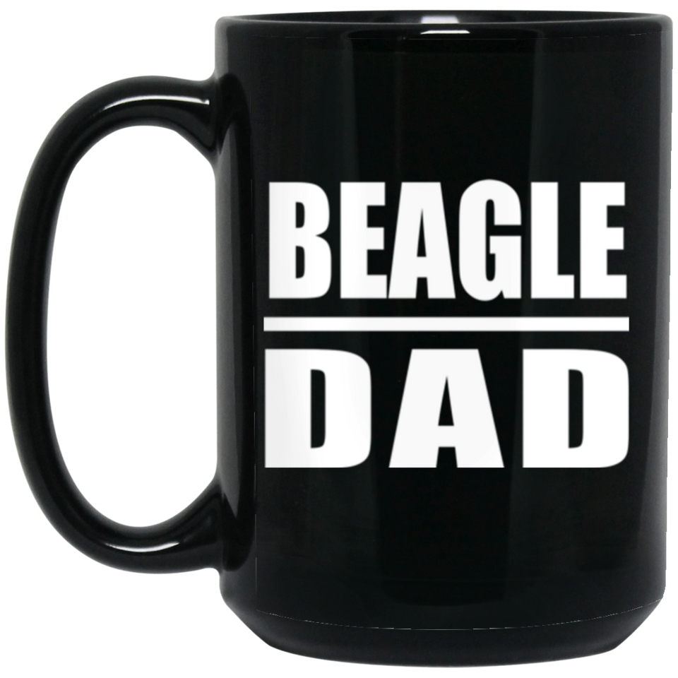 Beagle Dad - 15oz Coffee Mug Black