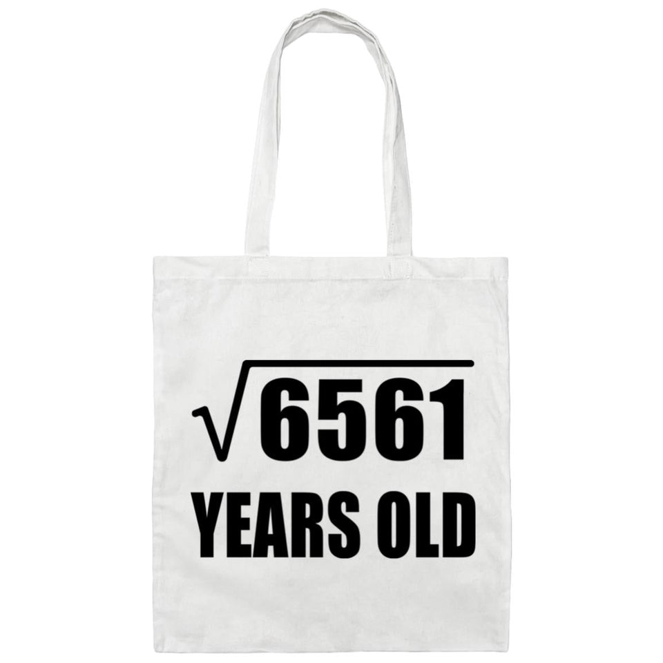 81st Birthday Square Root of 6561 Years Old - Tote Bag White