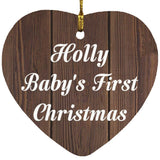 Holly Baby's First Christmas - Heart Ornament D