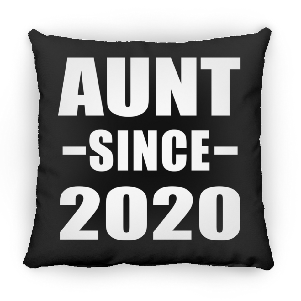 Aunt Since 2020 - Throw Pillow Black