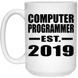 Computer Programmer Established EST. 2019 - 15oz Coffee Mug