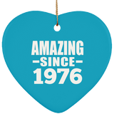 48th Birthday Amazing Since 1976 - Heart Ornament