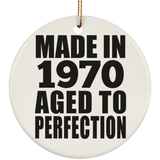 54th Birthday Made In 1970 Aged to Perfection - Circle Ornament