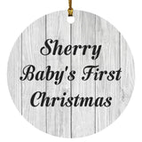 Sherry Baby's First Christmas - Circle Ornament F