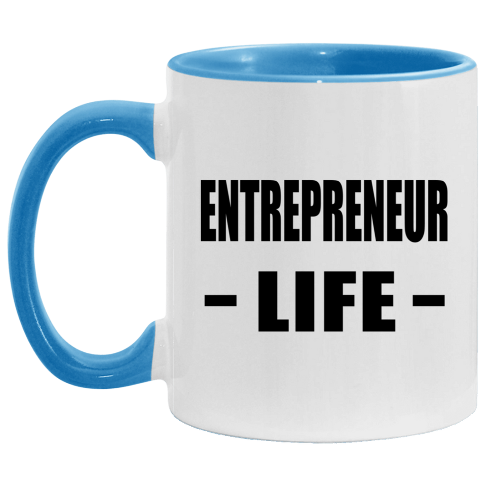 Entrepreneur Life - 11oz Accent Mug Blue