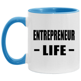 Entrepreneur Life - 11oz Accent Mug Blue