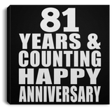 Happy 81st Anniversary 81 Years & Counting - Canvas Square