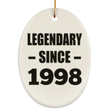 26th Birthday Legendary Since 1998 - Oval Ornament
